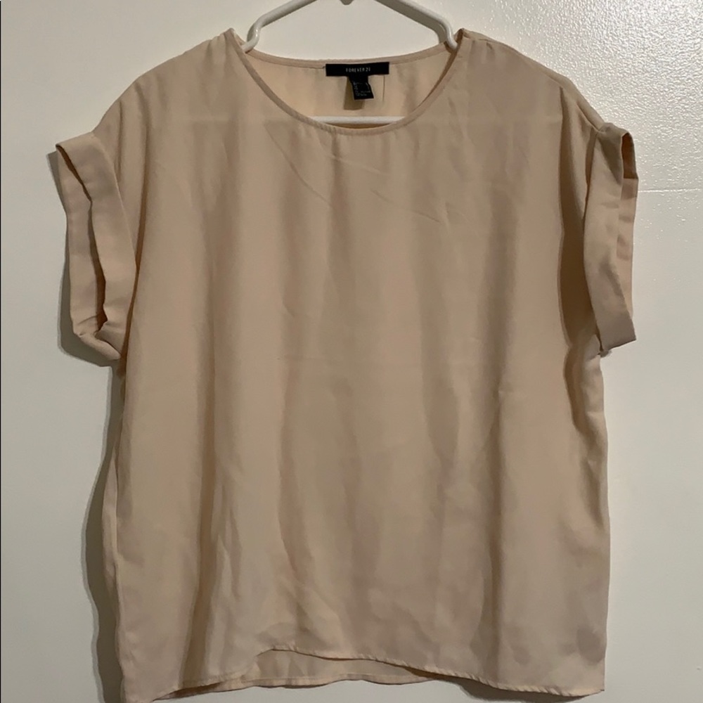 🔥Forever 21 Cream color short sleeve loose top